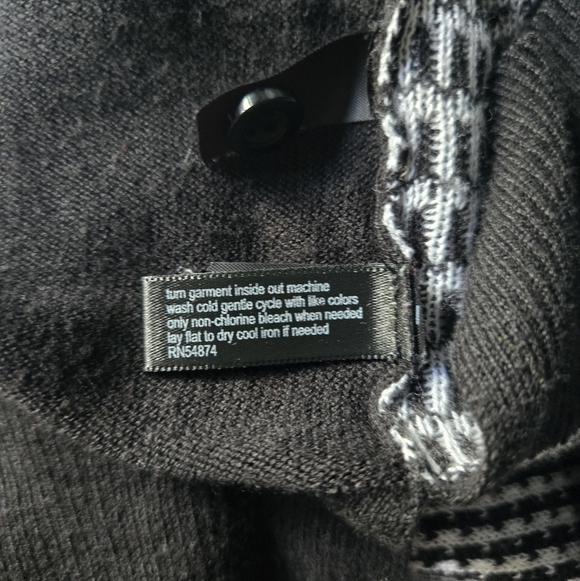 The Limited Black and White Houndstooth Pattern Cardigan Sweater XS - Picture 5 of 6